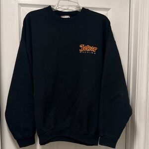 Black Crewneck Sweater with Joker Logo